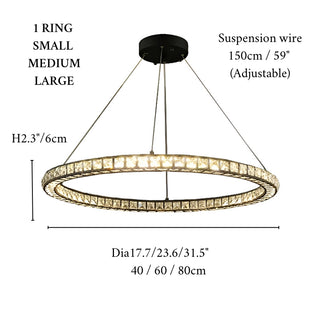 Antwerpen | Ring Gold Crystal Chandelier for Living Room