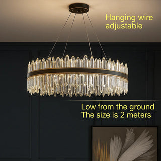 Ingria | Modern Ring LED Crystal Chandelier for Living Room, Dining Room
