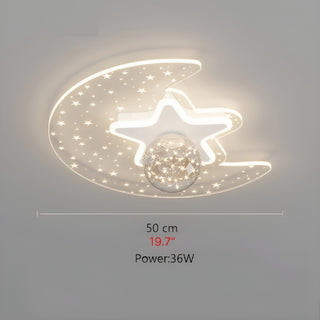 MIRODEMI® Alba | Modern Moon Led Ceiling Lamp with LED Lighting Surface image | luxury lighting | star shape ceiling lamps | led lamps