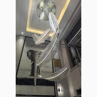 MIRODEMI Cagnes-sur-Mer | Crystal Gold Feathers Chandelier