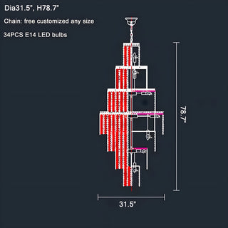 MIRODEMI® Capri | Large Crystal Chandelier for Living Room