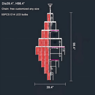 MIRODEMI® Capri | Large Crystal Chandelier for Living Room