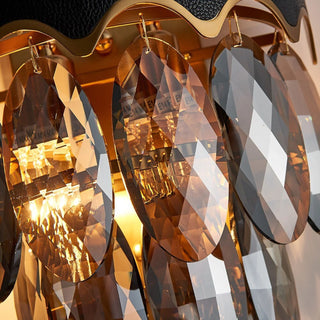 Black Crystal Wall Lighting | luxury style |crystals details
