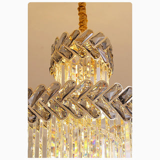 Saint-Vallier-de-Thiey | Crystal LED Cascade Long Chandelier | luxury light | Crystal Chandelier | Pendant Chandelier | LED Light