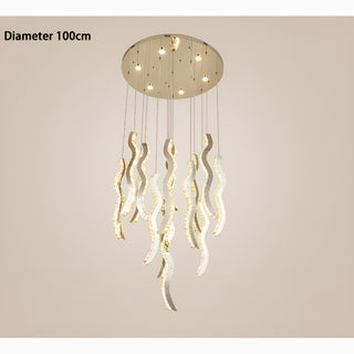 Menaggio | Golden Crystal Wave Light Fixture