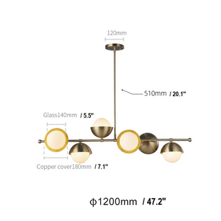 Chic Opal Glow Linear Chandelier