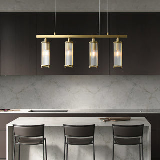 Aurelia Brass Elegance Luxe Linear Chandelier