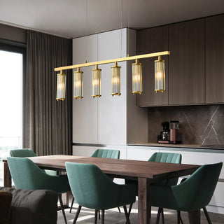Aurelia Brass Elegance Luxe Linear Chandelier