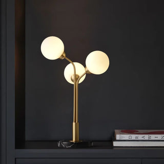 Elegant Tri-Shape Marble Base Table Lamp