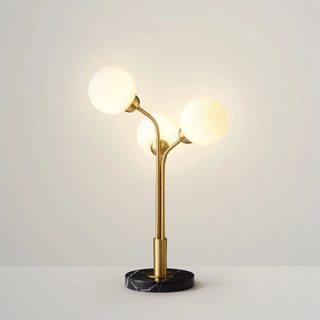 Elegant Tri-Shape Marble Base Table Lamp