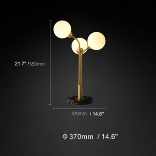Elegant Tri-Shape Marble Base Table Lamp