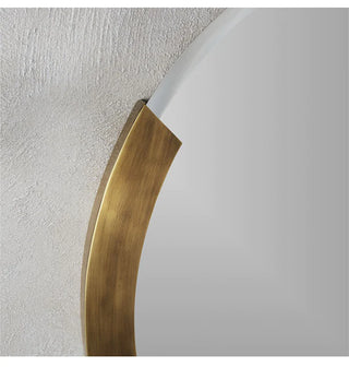 Modern Round Solid Brass Large Bathroom Mirror