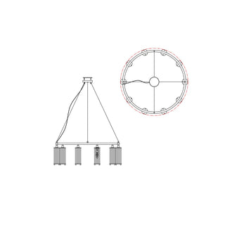 Modern Halo Elegance Ring Chandelier