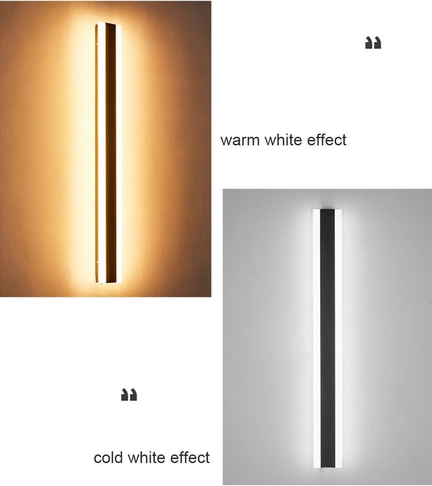 MIRODEMI® Black Outdoor Waterproof LED Wall Lamp With App Control Model image | luxury furniture | outdoor lamps | home decor