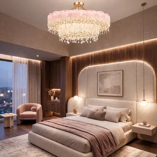 Elysian Royale Crystal Tiered Chandelier luxury tiered crystal chandelier elegant cascading ceiling light fixture for dining room living room modern classic interior lighting statement decor