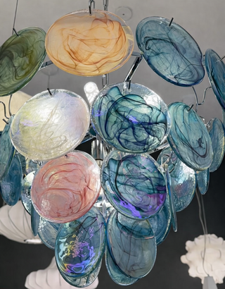 Lumiere Eclat round glass chandelier, modern pendant light for living room