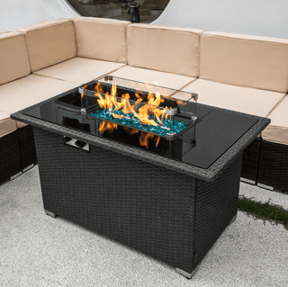 outdoor fire pits | luxury fire pits | square fire pits | fire pits with protection | glass fire pits | spark screen fire pit