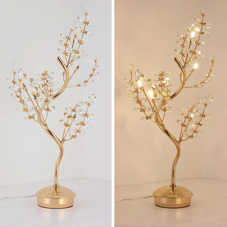 Laax | Gold Crystal LED Nightlight in the Shape of Tree