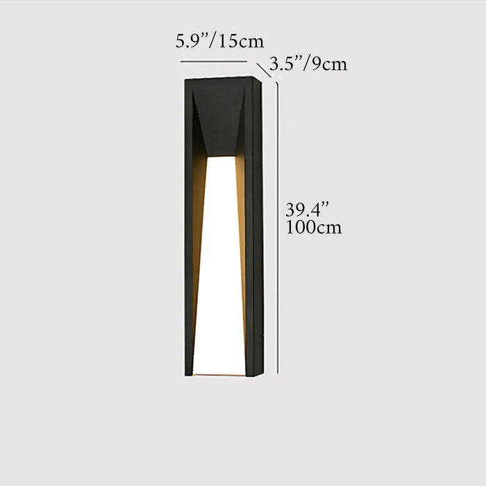 MIRODEMI® Altamura | Modern Outdoor Black Stylish Exterior LED Wall Lamp