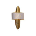 MIRODEMI® Luxury Golden Wall Lamp with M-Letter Lampshade, Living Room, Bedroom image | luxury lighting | golden wall lamps