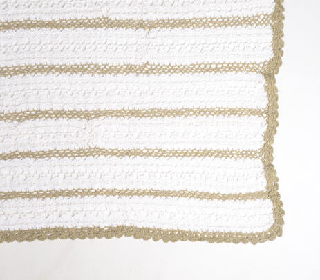 Striped Crochet Throw