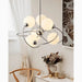 MIRODEMI Zibido San Giacomo Glass LED Ball Chrome Plated Metal Chandelier Ktchen Warm Light