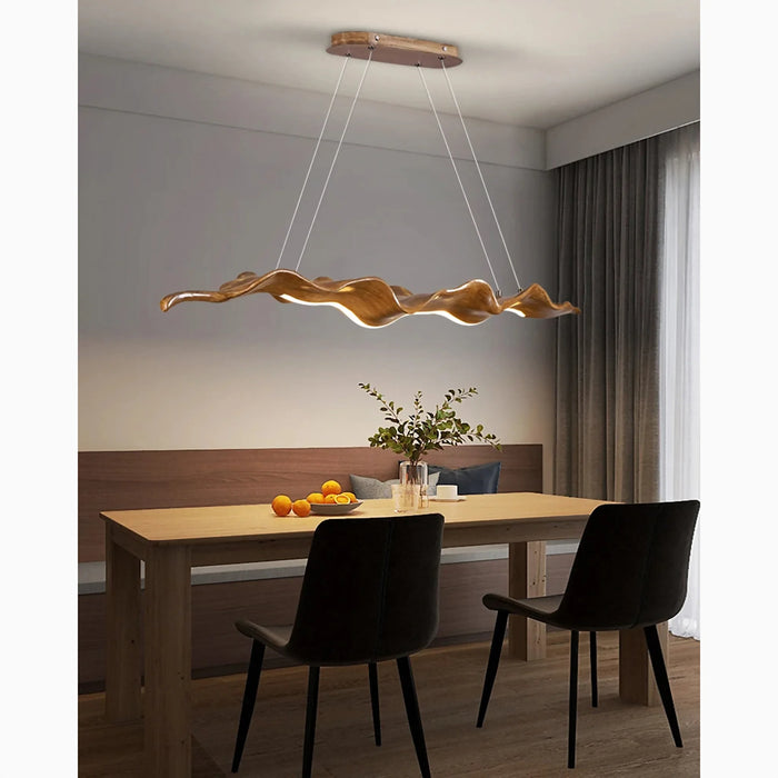 Albidona | Creative Gold Leaf-Shaped Pendant LED Chandelier
