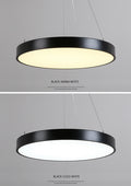 La Turbie | Black & White Thin Round Pendant Lamp