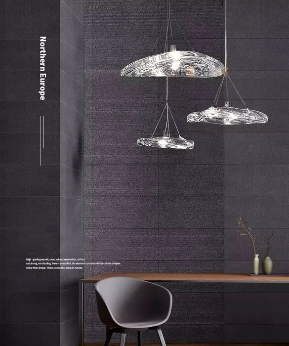 MIRODEMI® Italian New Design Glass Chandelier For Dining Room, Dressing Room Cool Light / Dia11.8" / Dia30.0cm