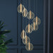 MIRODEMI® La Gaude | Elegant Gold Circles Magic Chandelier 12 heads / Cool light