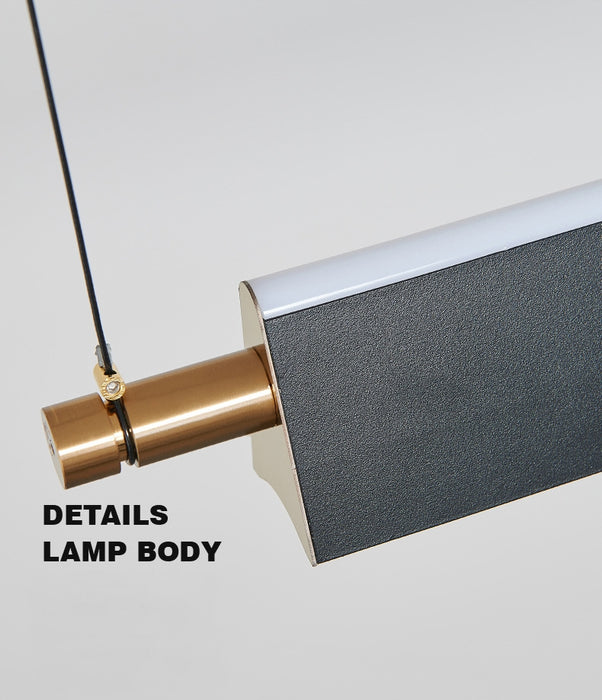MIRODEMI Rimplas Retro-Styled Led Pendant Light With Long Bar Shape Details Lamp Body