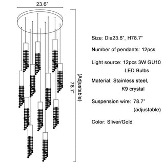 Monterosso | Hanging Crystal Light Fixture