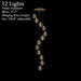 MIRODEMI® La Gaude | Elegant Gold Circles Magic Chandelier 12 heads / Warm light