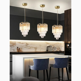 Stylish Luxury Gold Crystal Pendant Chandelier