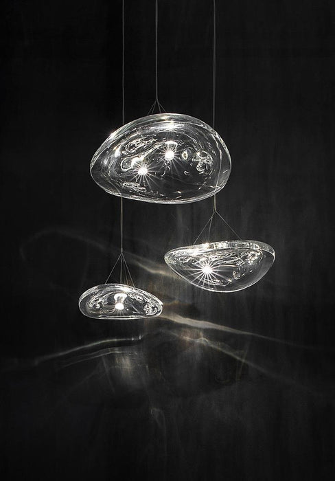 MIRODEMI® Italian New Design Glass Chandelier For Dining Room, Dressing Room Warm Light / Dia11.8" / Dia30.0cm