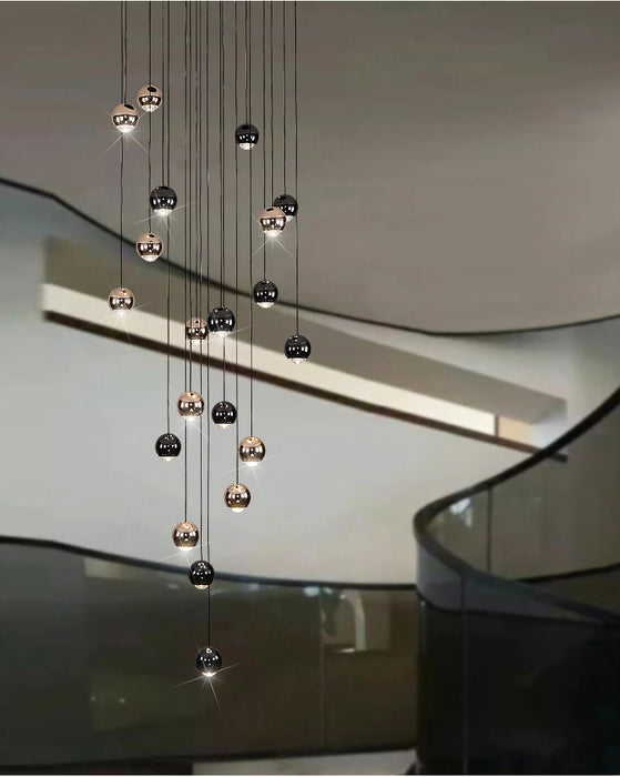 MIRODEMI® Laigueglia | Crystal LED Chandelier with Hanging Balls