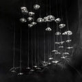 Adelboden | Silver Glass Chandelier For Dining Room