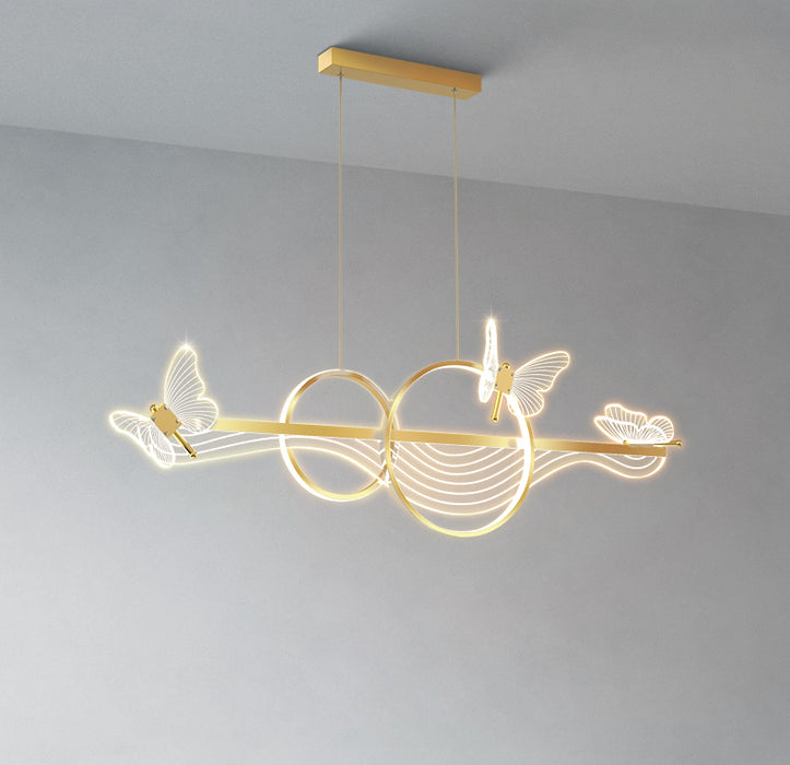 MIRODEMI® Aigle | Gold Butterfly Chandelier for Dining Room