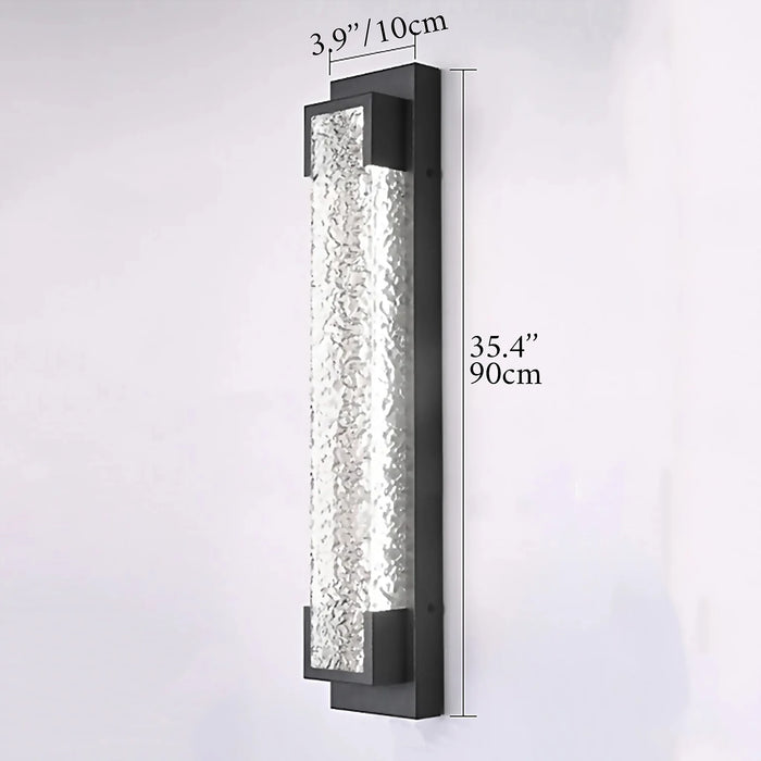 MIRODEMI® Alserio | Stylish Black Anti Rust LED Outdoor Wall Sconce