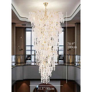 MIRODEMI® Aidone | Glamorous Crystal Chandelier for Staircase Spaces