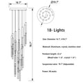 Manarola | Long LED Spiral Chandelier