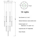 Manarola | Long LED Spiral Chandelier