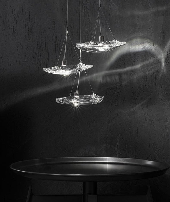 MIRODEMI® Italian New Design Glass Chandelier For Dining Room, Dressing Room Cool Light / Dia7.9" / Dia20.0cm