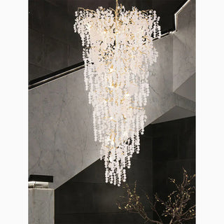 MIRODEMI® Aidone | Elegant Crystal Chandelier for Staircase Lighting