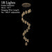 MIRODEMI® La Gaude | Elegant Gold Circles Magic Chandelier 18 heads / Warm light