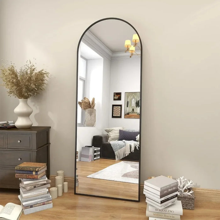 Classic Minimalistic Wall/Floor Mounted Arched Mirror