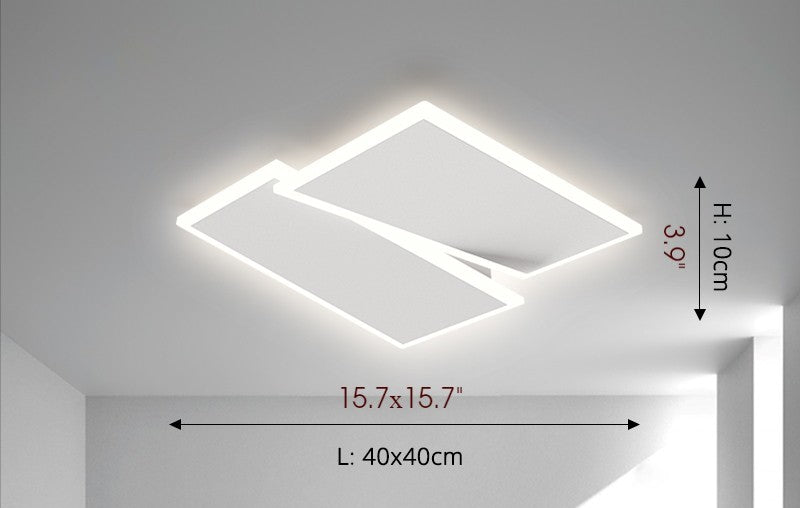 MIRODEMI® Acrylic Rectangle LED Ceiling Light for Bedroom, Living Room, Dining Room