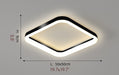 MIRODEMI® Square LED Ceiling Lamp For Bedroom, Kitchen Dining Room image | luxury lighting | square ceiling lamps