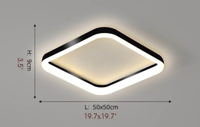 适用于卧室、厨房和餐厅的 MIRODEMI® 方形 LED 吸顶灯