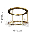 Zug | Gold/White Crystal Chandelier for Living Room